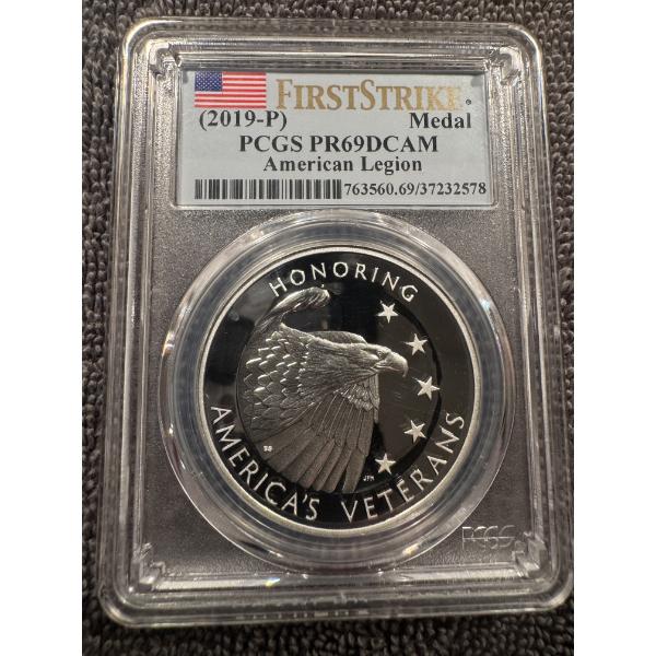 2019-P First Strike American Legion Silver Coin - PCGS PR69DCAM - Outstanding Coin