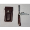 Image 1 : 6" Surgical Stainless Steel Japan Folding Pocket Knife With Leather Case 