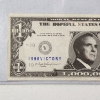Image 2 : 1996 Novelty Presidential Candidate Bob Dole One Million Dollar Bill Collectible in Holder