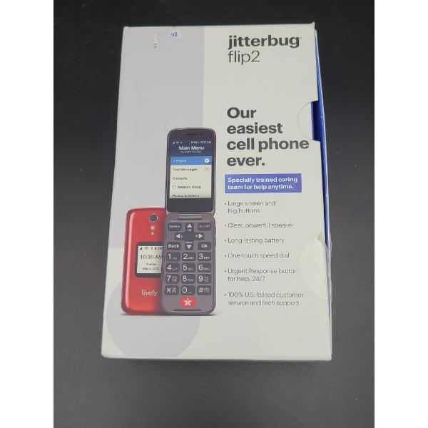 Jitterbug flip2 - lively red phone with lively manual 
