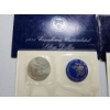 Image 9 : (3) 1971 Uncirculated Eisenhower "Blue Pack" Silver Dollars & Washington Commemorative Half Dollar
