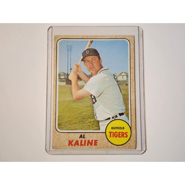 1968 Topps AL KALINE Detroit Tigers #240 - Good Condition in Card Holder! 