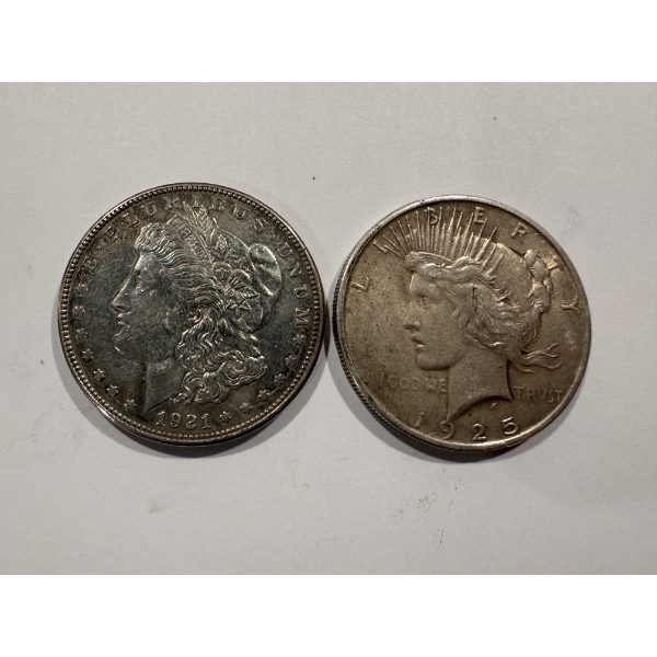 2 - United States Silver Dollars In Excellent Condition - Guaranteed Authentic