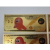 Image 2 : x5 Assorted PAC-MAN $100 999999 24K Gold Foil Banknotes Set w/ CoA