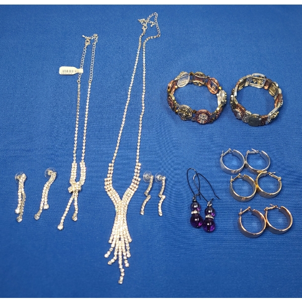 Assorted Fashion Jewelry Including Earrings, Necklaces, Bracelets & More