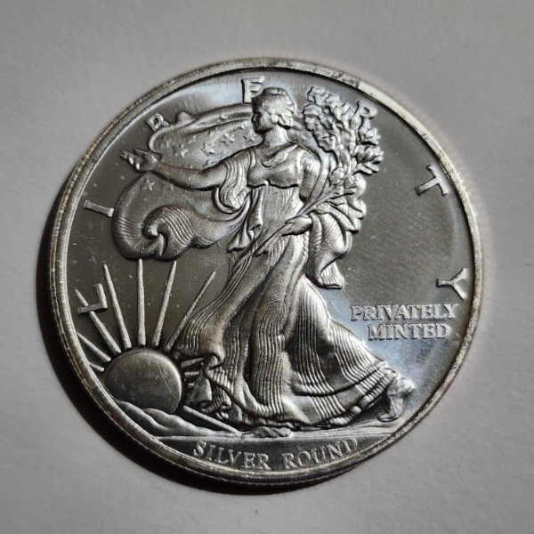 One Troy Ounce .999 Fine Silver Money Metals Exchange Silver Liberty Round