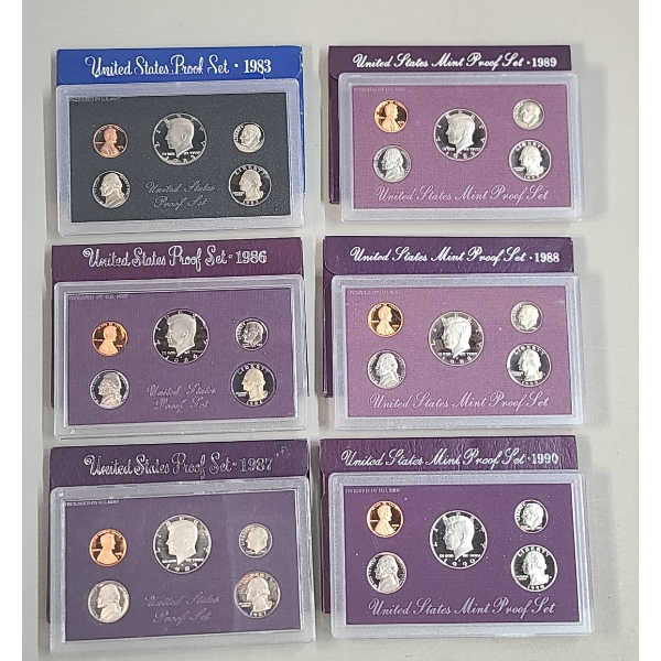 Collection Of Assorted United States Mint Proof Coin Sets 