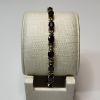 Image 1 : 14K Yellow Gold Tennis Bracelet w/ Dark Gemstone Links - 8" - Total Weight: 11.6g