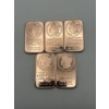 Image 1 : (5) Morgan Design 1 AVDP oz .999 Fine Copper Bar