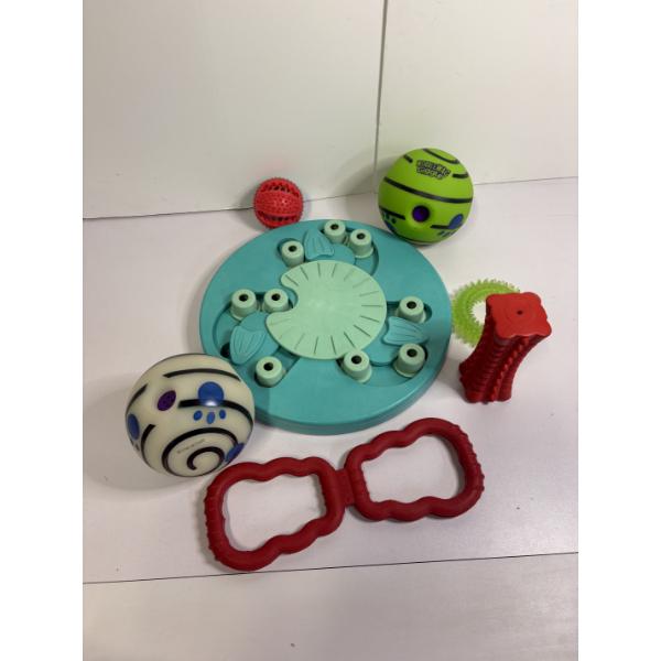 7 Dog Toys - Outward Hound  Nina Ottosson Dog Worker Puzzle - level 3 treat game- Balls - Chew Toys 
