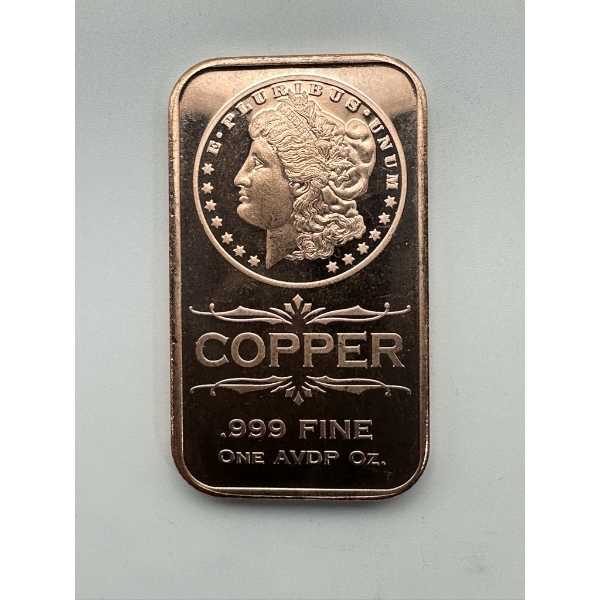 Morgan Design 1 AVDP oz .999 Fine Copper Bar