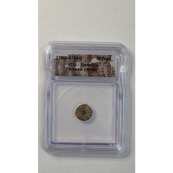 ICG 27BC-476AD Genuine Bronze Roman Empire Coin 