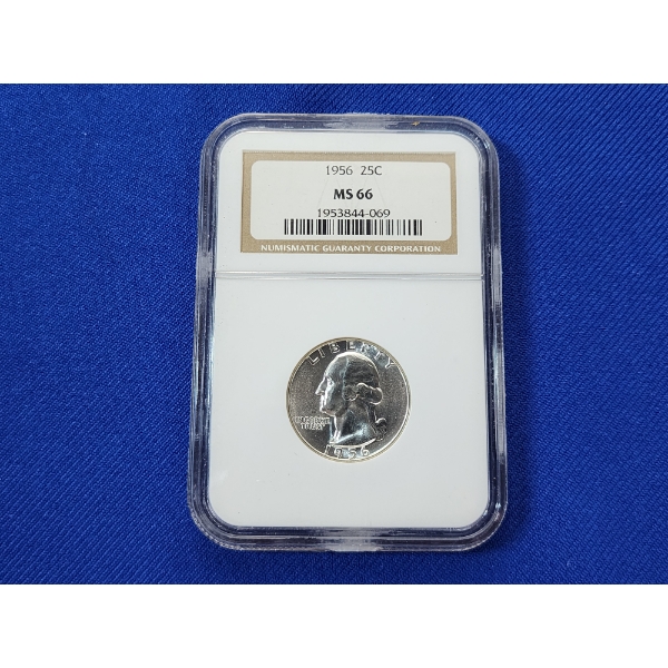 NGC MS 66 1956 Silver Washington Quarter