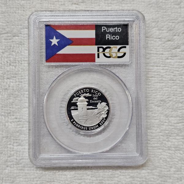 2009-S 90% Silver Puerto Rico Proof Quarter, professionally graded PR70DCAM by PCGS