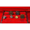 Image 5 : Jewelry Box With Assorted Necklace Pendants, Pins, Money Clips & Saint Joseph Medals