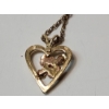 Image 6 : 10K Gold Heart Pendant, 12K Gold-Filled Timken Tie Clasp, and Gold-Filled Chain TW: 10.1g