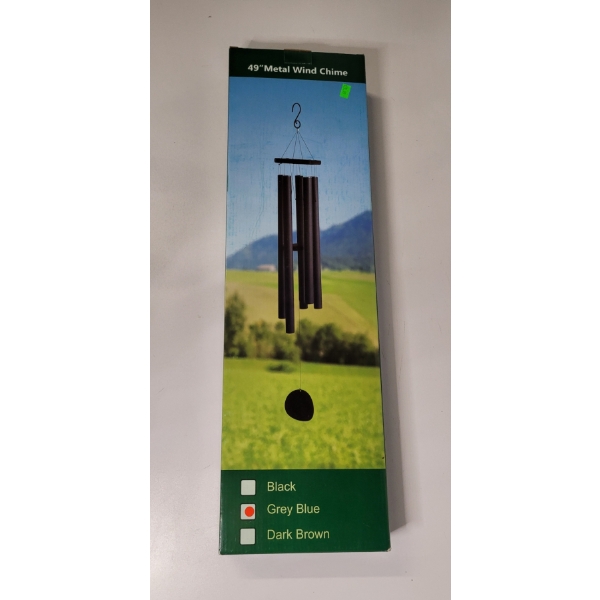 Heavy Duty Large 49" Black Metal Wind Chime - Brand New In The Box