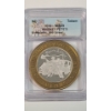 Image 2 : ICG MS69 Whiskey Pete's Casino Limited Edition $10 Bi-metallic Gaming Token .999 Fine Silver Center 