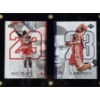 Image 1 : 2-Card Set LeBron James Rookie Upper Deck LJ17 & Michael Jordan Rookie Upper Deck MJ31