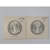 Image 1 : U.S 1946-D & 1947-D Walking Liberty 90% Silver Half Dollars - Amazing Condition - Face Value: $1.00