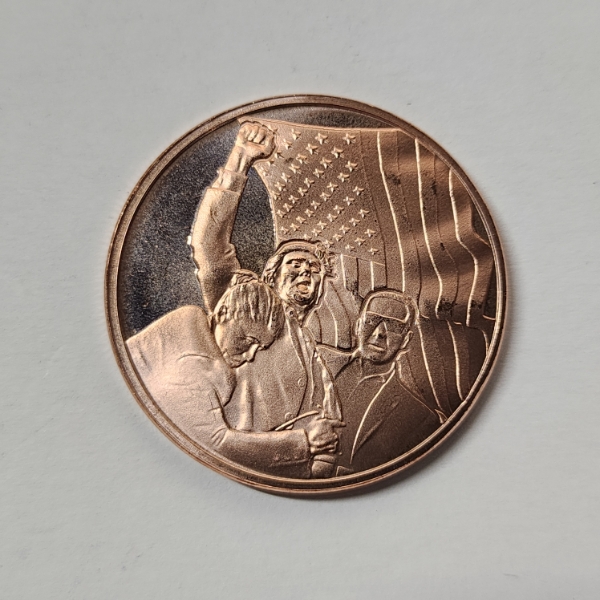 Donald Trump Assassination Attempt 1 AVDP Ounce .999 Fine Copper Round