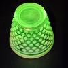 Image 1 : Vintage Fenton Art Glass Topaz Green Opalescent Hobnail Uranium Glass Tumbler
