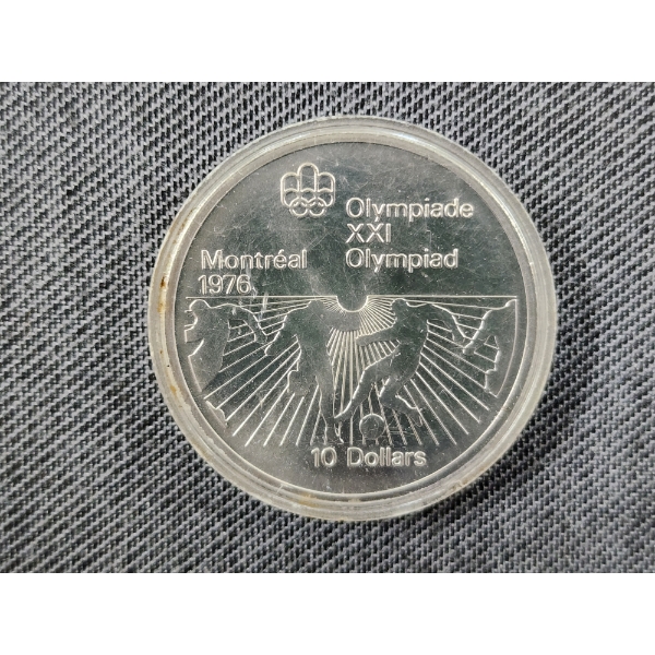 1976 Canadian $10 Sterling Silver Coin Weighing About 48 Grams ~ ASW: 1.445 oz 