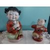 Image 5 : 2 Pc Chinese Porcelain Figures 12" & 8"