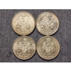 Image 4 : Four Assorted 80% Silver Canadian Half Dollars - ASW: 0.3 Oz Per Coin - About 1.2 Oz ASW Total! 