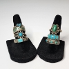 Image 1 : Assortment of Sterling Silver & Turquoise Rings, Various Styles & Sizes - Total Weight: 22.3g