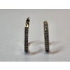 Image 2 : Gorgeous 10K Gold Diamond-Studded Earrings - Total Weight: 4.7g