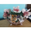 Image 4 : Gorgeous Pair Of Capodimonte Porcelain Floral Arrangements - In Ex Condition. 12" x 8.5" overall