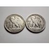 Image 3 : Two Walking Liberty 90% Silver Half Dollars ~ 1946 & 1939-S ~ $1.00 Face Value