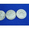Image 6 : Lot of (3) U.S. Franklin 90% Silver Half Dollars - Years 1951, 19571 1960
