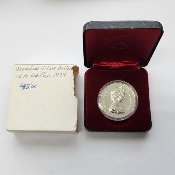 1979 Canada Silver Dollar - Griffon Sailing Ship Commemorative - 50% Silver ASW: 0.375 troy oz
