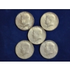 Image 1 : Five Assorted 40% Silver U.S. Kennedy Half Dollars ~ Face Value: $2.50