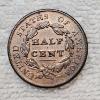 Image 2 : 100% Copper 1828 Classic Head Half-Cent Coin FV: 1/200 of a Dollar