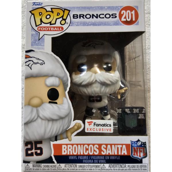 Funko Pop! Football #201 - Denver Broncos Santa - NFL Licensed - Fanatics Exclusive Edition