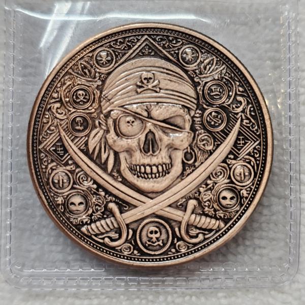 1oz .999 Fine Copper Pirate Round