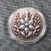 Image 3 : Beautiful Snow Leopard Colorized Artwork 1 Oz .999 Fine Copper Round in Capsule