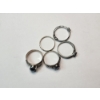 Image 2 : Four Sterling Silver Rings - Various Styles, Sizes, and Gemstones TW: 12.5g