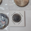 Image 4 : Apollo Moon Landing Token, (2) Moon Landing $5 Coins, & Isle of Man 5 Pence 