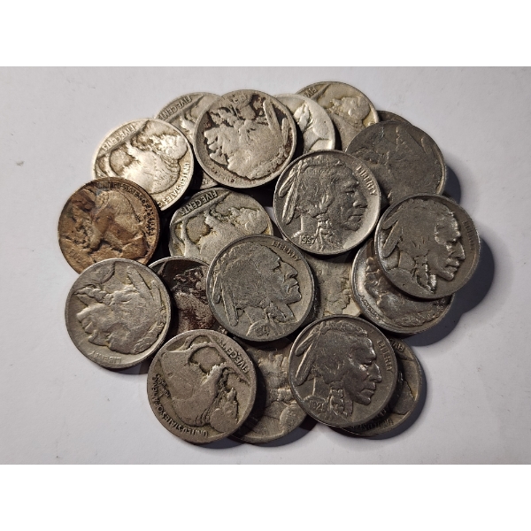 Nice Assortment of 23 United States Buffalo Nickels - Various Dates & Conditions! $1.15 in Face Val!