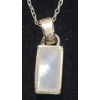 Image 3 : Sterling Silver Necklace With White Stone - Total Weight: 2.0g