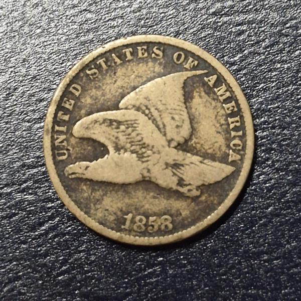1858 Flying Eagle Cent - See Pictures For Condition - Becoming Harder To Find In any condition