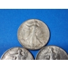 Image 2 : x3 90% Silver Walking Liberty Half Dollars: 1943, 1946, 1944 FV: $1.50