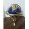 Image 3 : Polished Semi Precious Stone 8" Globe & Compass - Mounted On Tri Footed Brass Stand