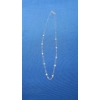 Image 4 : 585 14K White Gold Necklace With White Stones - Weight: 2.9g