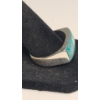 Image 4 : Sterling Silver Inlaid Turquoise Ring - Size 12 & Sterling Silver Italian Horn Pendant - TW: 7.1g