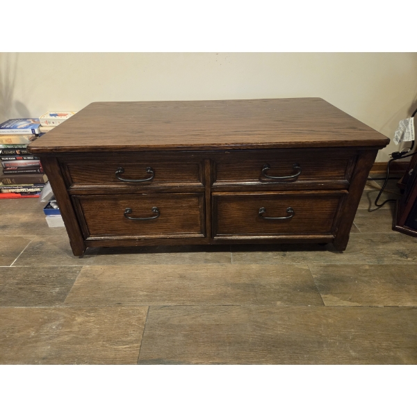 Space Saving Convertible Lift Top Coffee Table W Storage Drawers. Elegant & Functional!